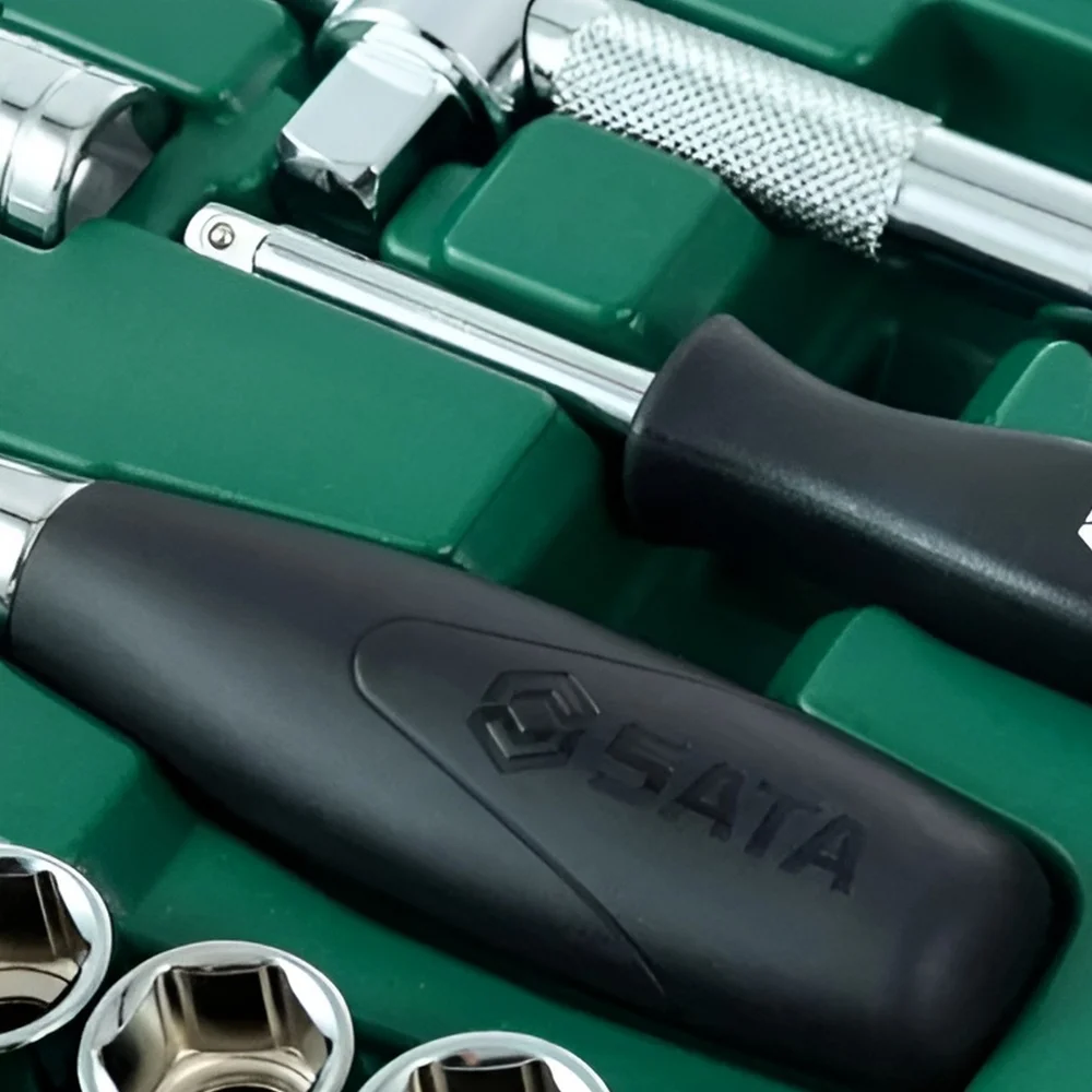 Jogo Soquete 1/2" Sextavado 60pcs CRV 10 A 32MM Sata ST09007SJ