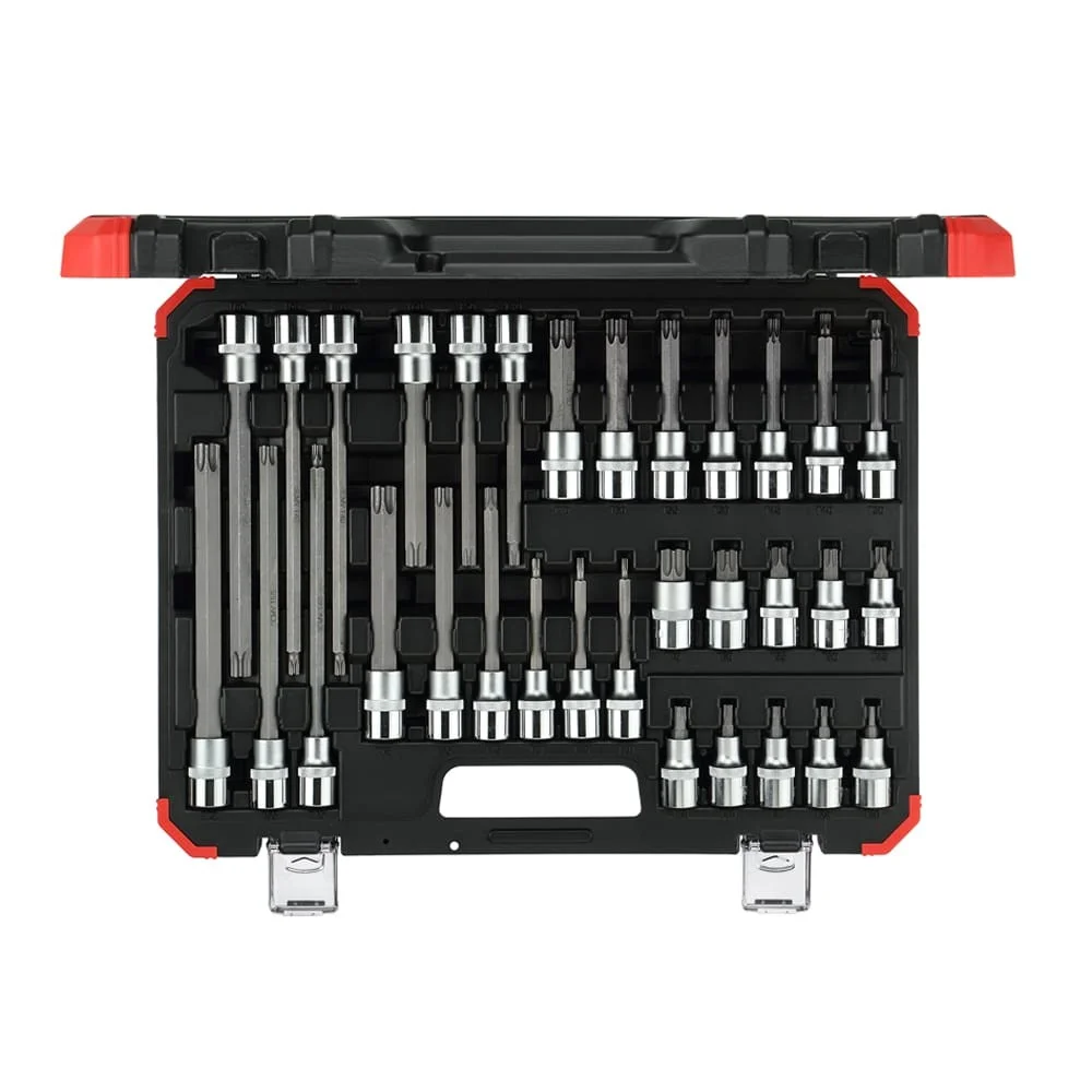Jogo Soquete 1/2" Torx 32pcs CRV T20-T70 Gedore Red R68003032