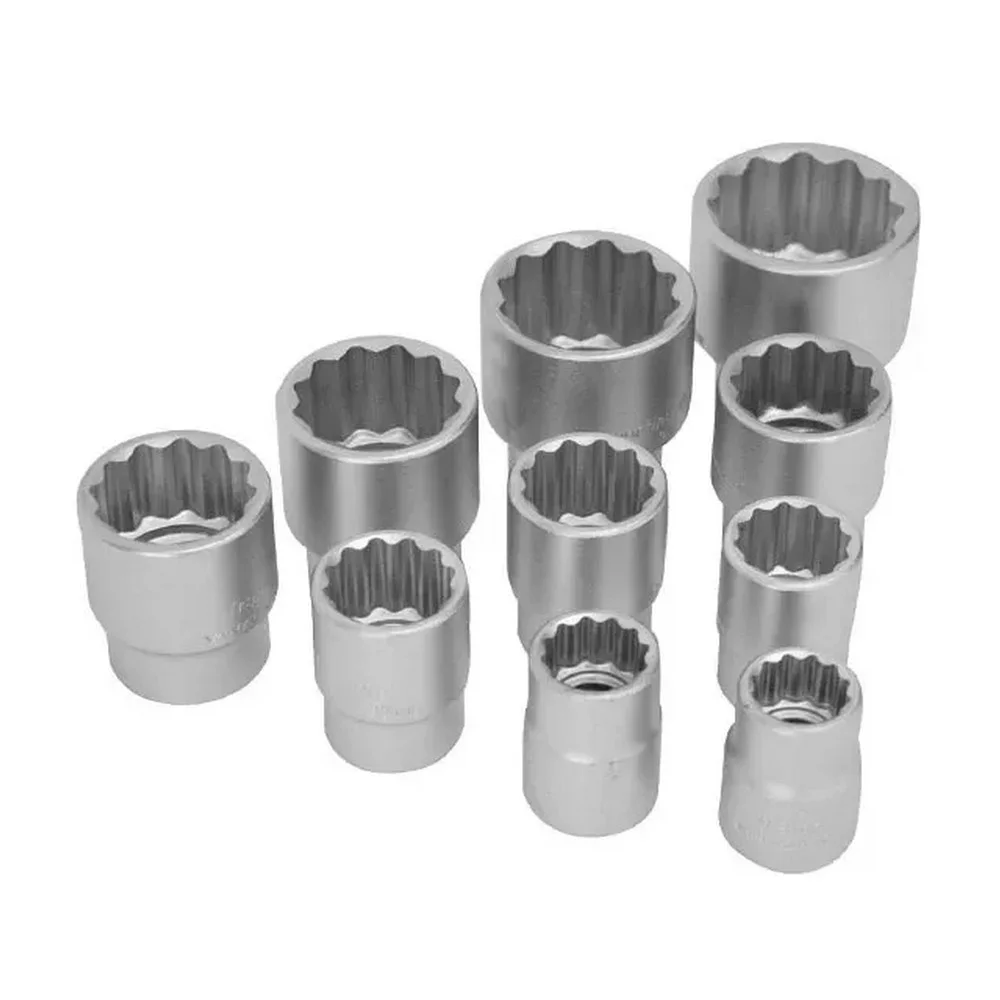 Jogo Soquete 3/4" Estriado 14pcs 10 Soquetes 4 Acessorios CRV 22-50MM Tramontina Pro 44853/214