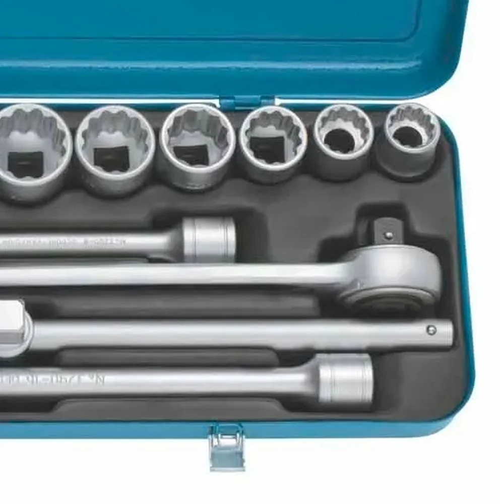 Jogo Soquete 3/4" Estriado 14pcs 10 Soquetes 4 Acessorios CRV 7/8-2" Gedore D32EPZ