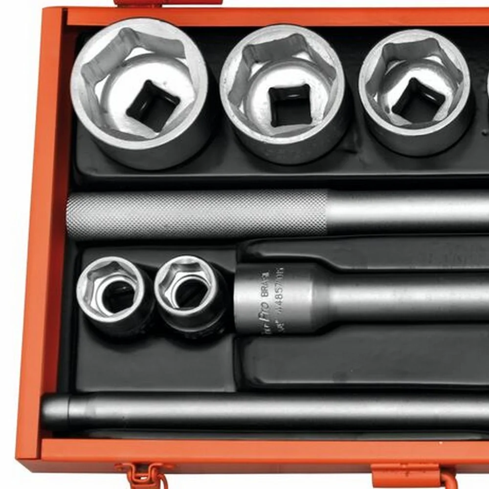 Jogo Soquete 3/4" Sextavado 14pcs 10 Soquetes 4 Acessorios CRV 22-50MM Tramontina Pro 44861/414