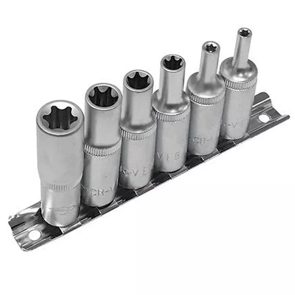 Jogo Soquete 3/8" E-Torx Longo 6pcs CRV E4-E14 Corneta 3323416