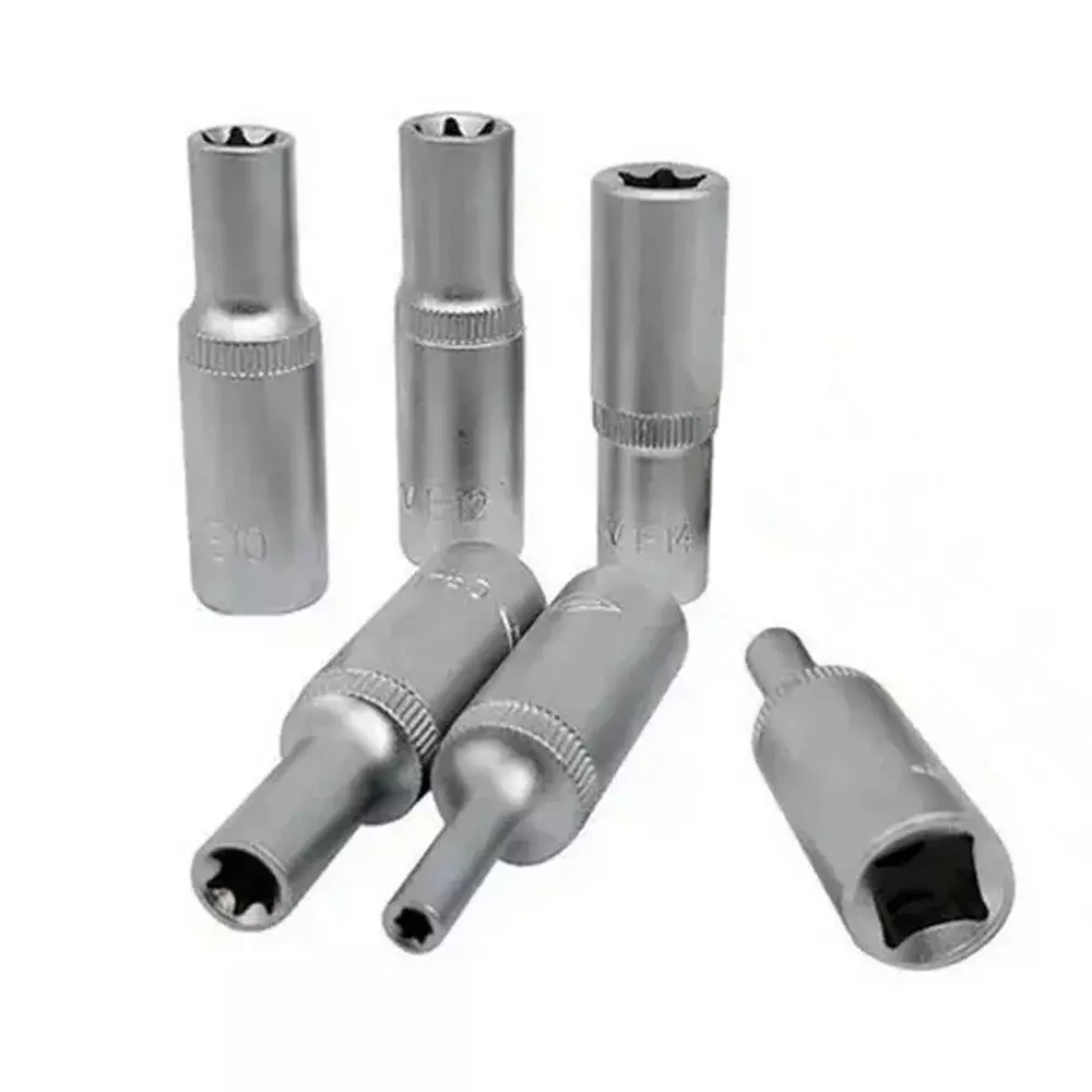 Jogo Soquete 3/8" E-Torx Longo 6pcs CRV E4-E14 Corneta 3323416
