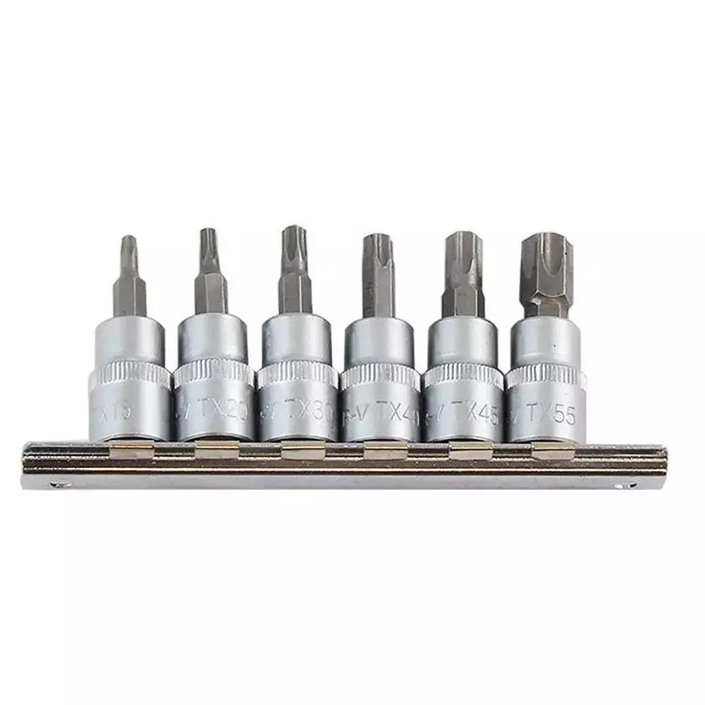 Jogo Soquete 3/8" Ponta Torx 6pcs CRV T15-T55 Corneta 3321560