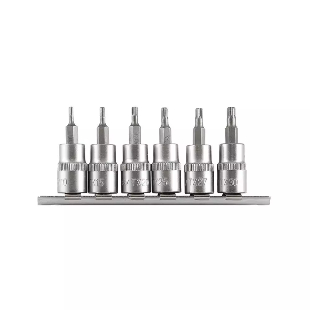 Jogo Soquete 3/8" Ponta Torx com Guia 6pcs CRV T10-T30 Corneta 3321660