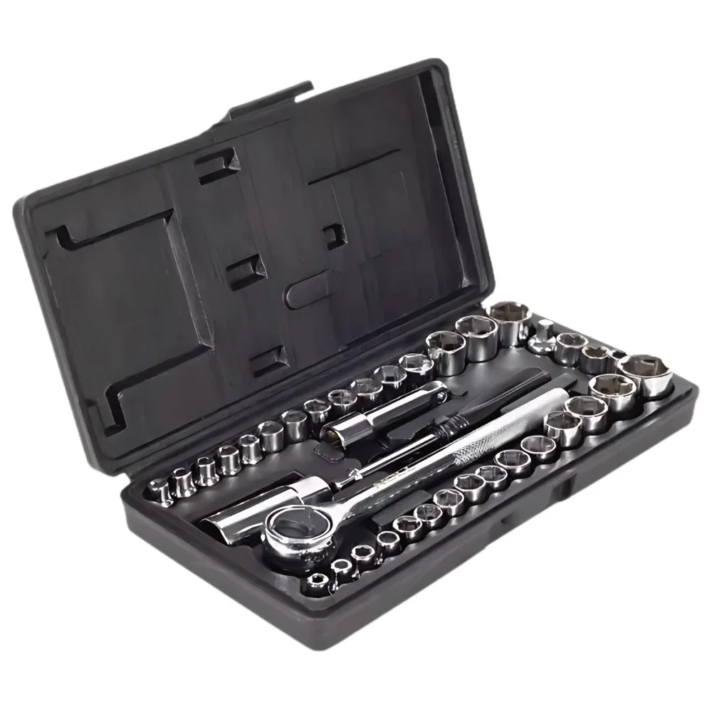 Jogo Soquete Sextavado e Estriado 40pcs Encaixe 1/4" e 3/8" 5/32-17MM Noll 4050155
