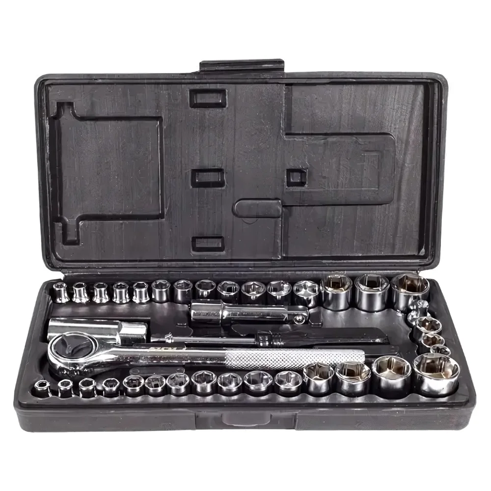 Jogo Soquete Sextavado e Estriado 40pcs Encaixe 1/4" e 3/8" 5/32-17MM Noll 4050155