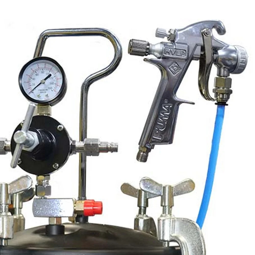 Jogo Tanque de Pressao Completo Para Pintura com Pistola Mangueira e Regulador 10L Puma AS-1180A