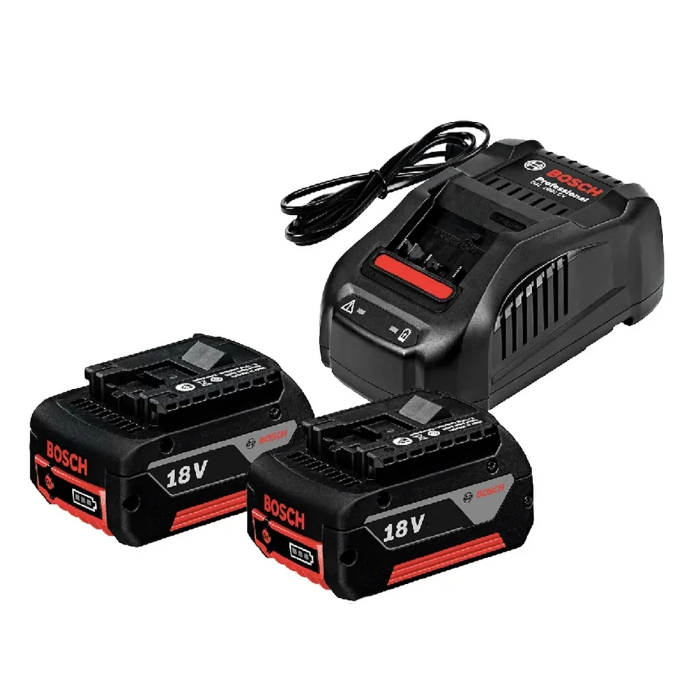 Kit 2 Baterias 18V 4ah e Carregador Gal 1880 Cv Carregamento Rapido 220V Bosch 1600A015TC
