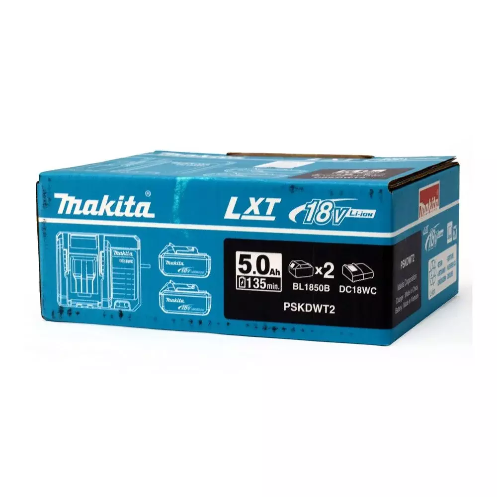 Kit 2 Baterias 18V 5ah e Carregador Bivolt Makita PSKDWT2
