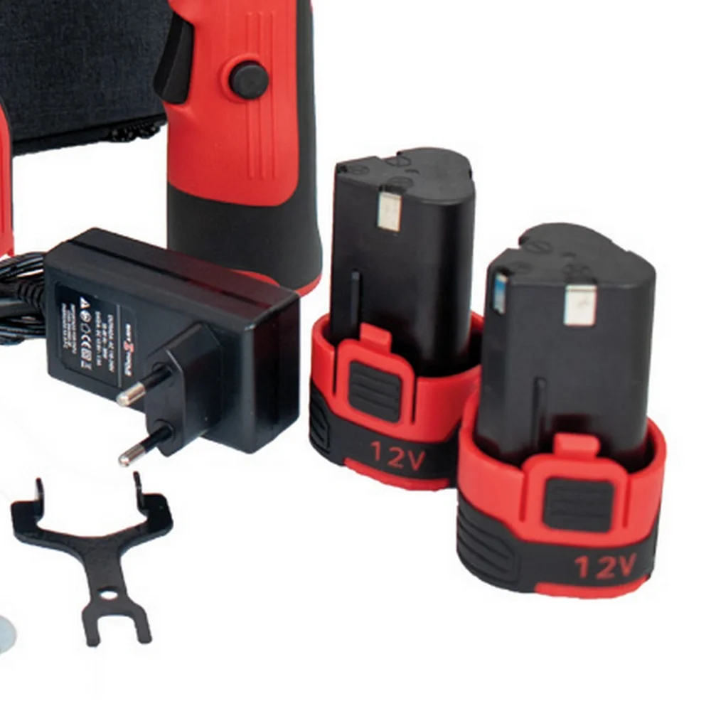 Kit Nano Mini Politriz e Nano Politriz Bateria 12V Com Bolsa Carregador e Baterias 2AH e Acessorios Bivolt Sigma SGT-8103