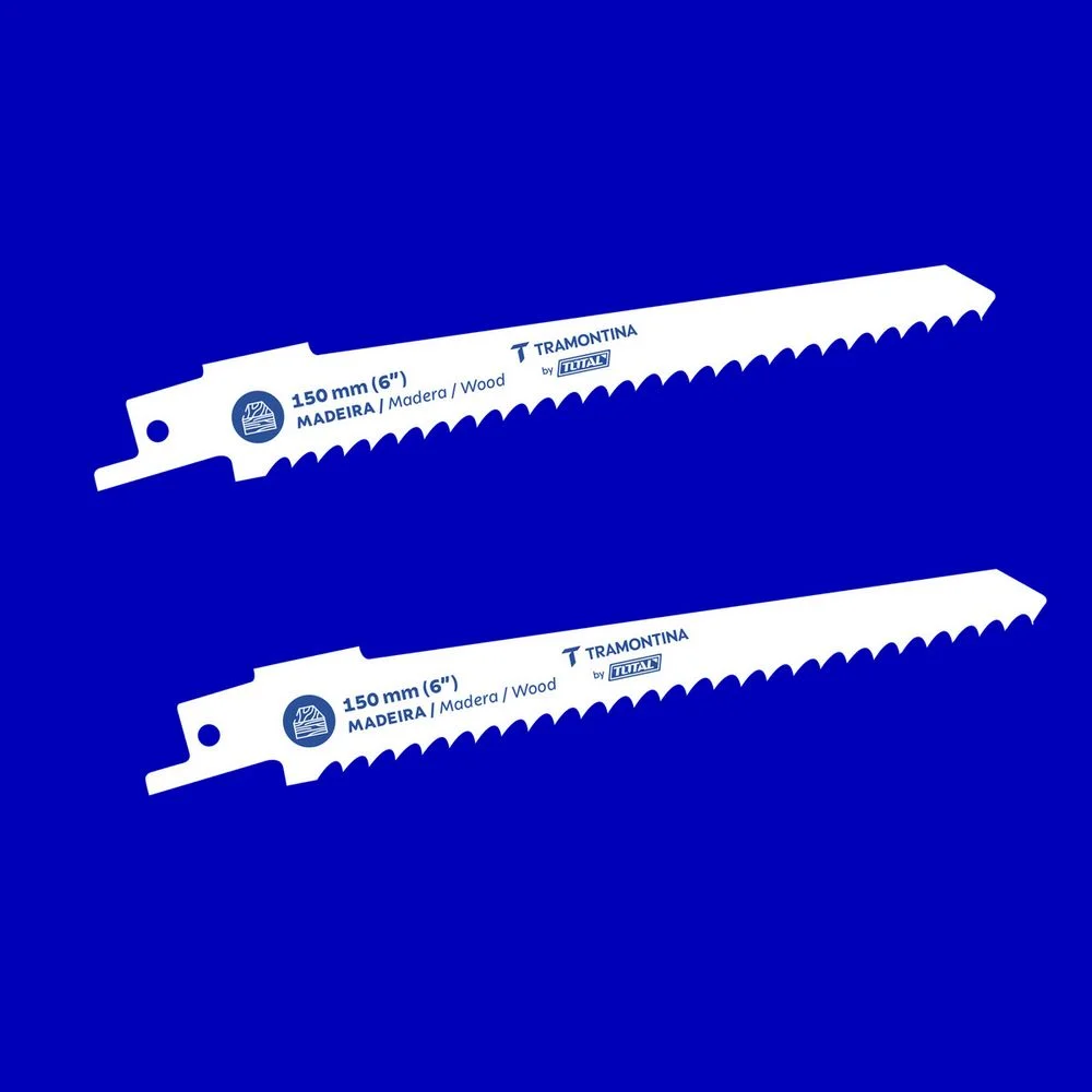 Lamina de Serra Sabre 2pcs Para Madeira Corte Rapido 6"X19MM Tramontina by Total 42312/012