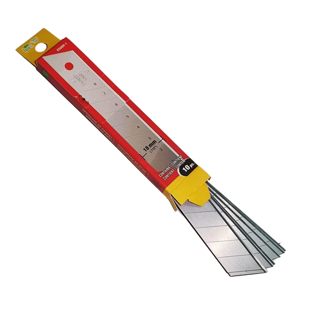 Lamina para Estilete 10 Pecas 18MM Starrett KS06R-1
