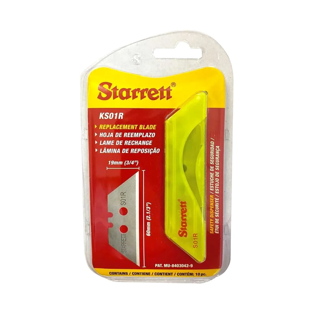 Lamina para Estilete Trapezoidal 10pcs Starrett KS01R