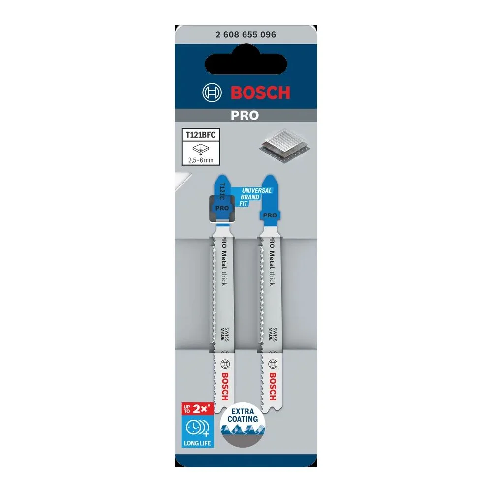Lamina Tico Tico Encaixe Bosch 2pcs Para Metal BI 67MM Bosch T121BFC