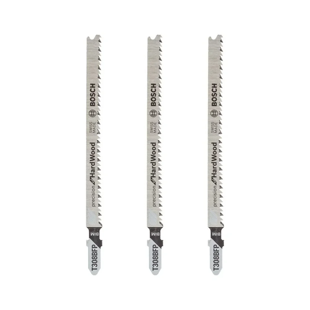 Lamina Tico Tico Encaixe Unico 3pcs Para Madeira Dura BI 117MM Bosch T308BFP