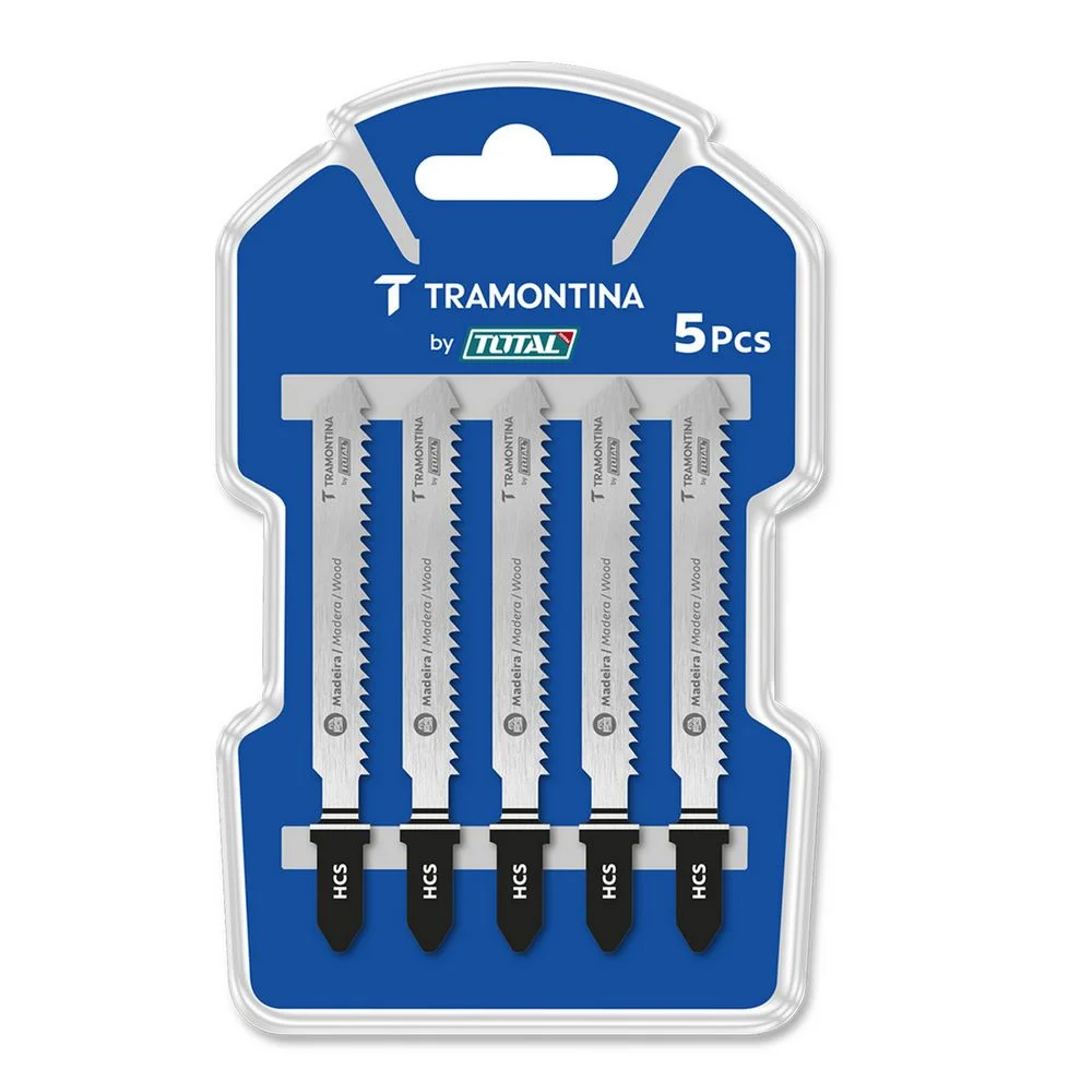 Lamina Tico Tico Encaixe Unico 5pcs Para Madeira Corte Limpo HCS 100MM Tramontina Tota 42311/021