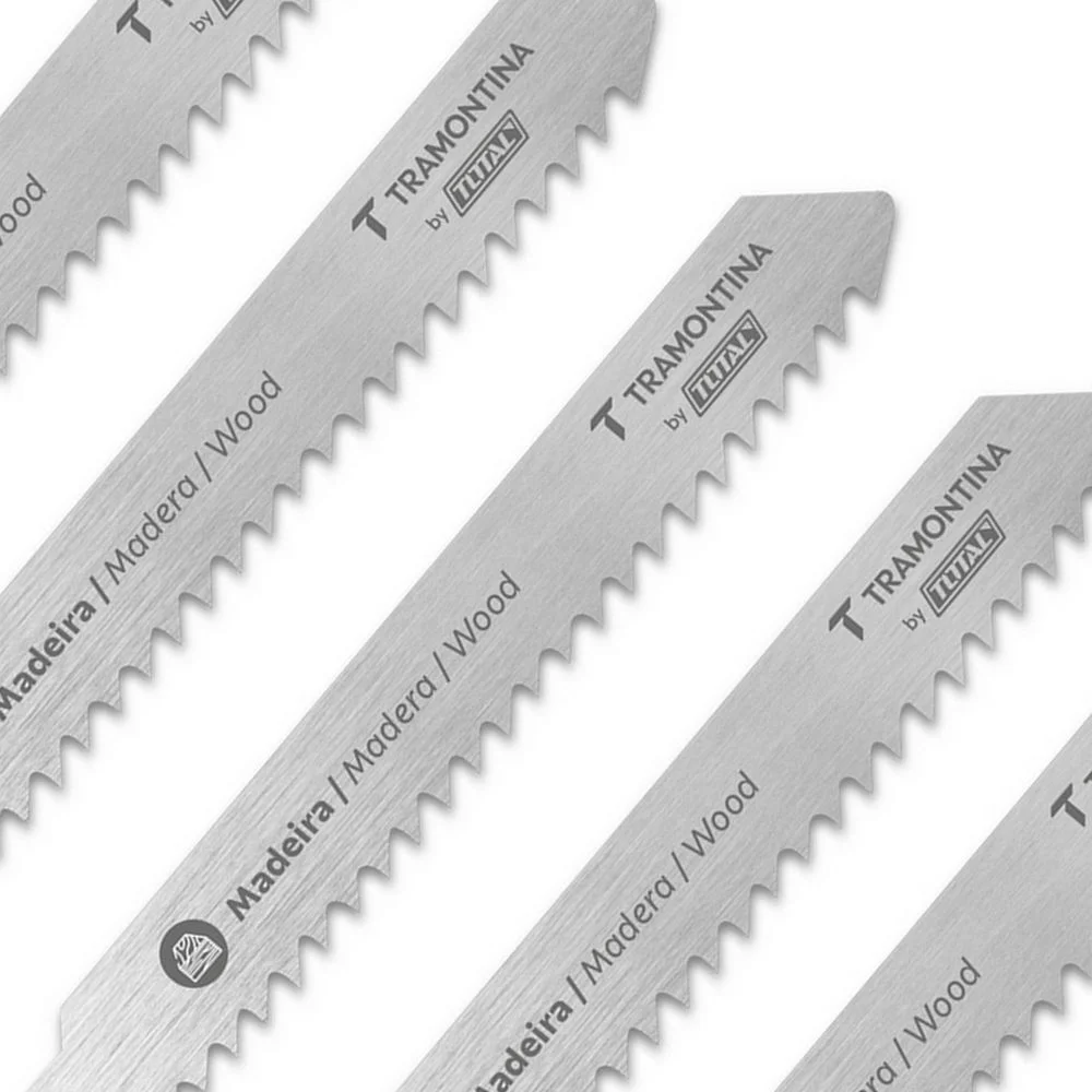 Lamina Tico Tico Encaixe Unico 5pcs Para Madeira Corte Limpo HCS 100MM Tramontina Tota 42311/021