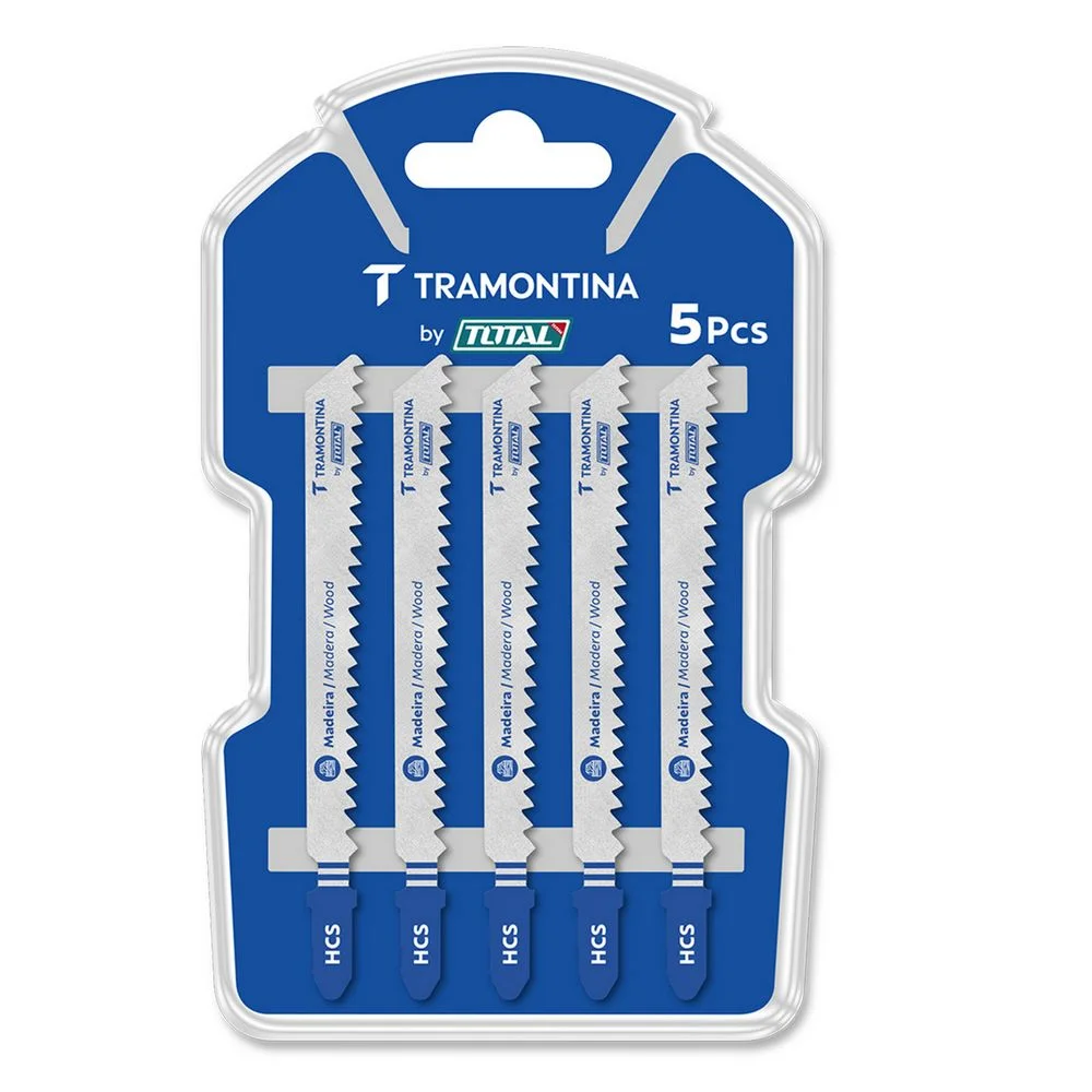 Lamina Tico Tico Encaixe Unico 5pcs Para Madeira Corte Rapido HCS 100MM Tramontina Tota 42311/011