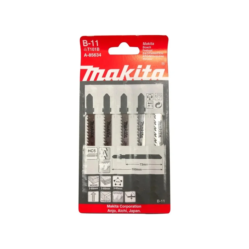 Lamina Tico Tico Encaixe Unico 5pcs Para Madeira e Plastico 75MM Makita B11
