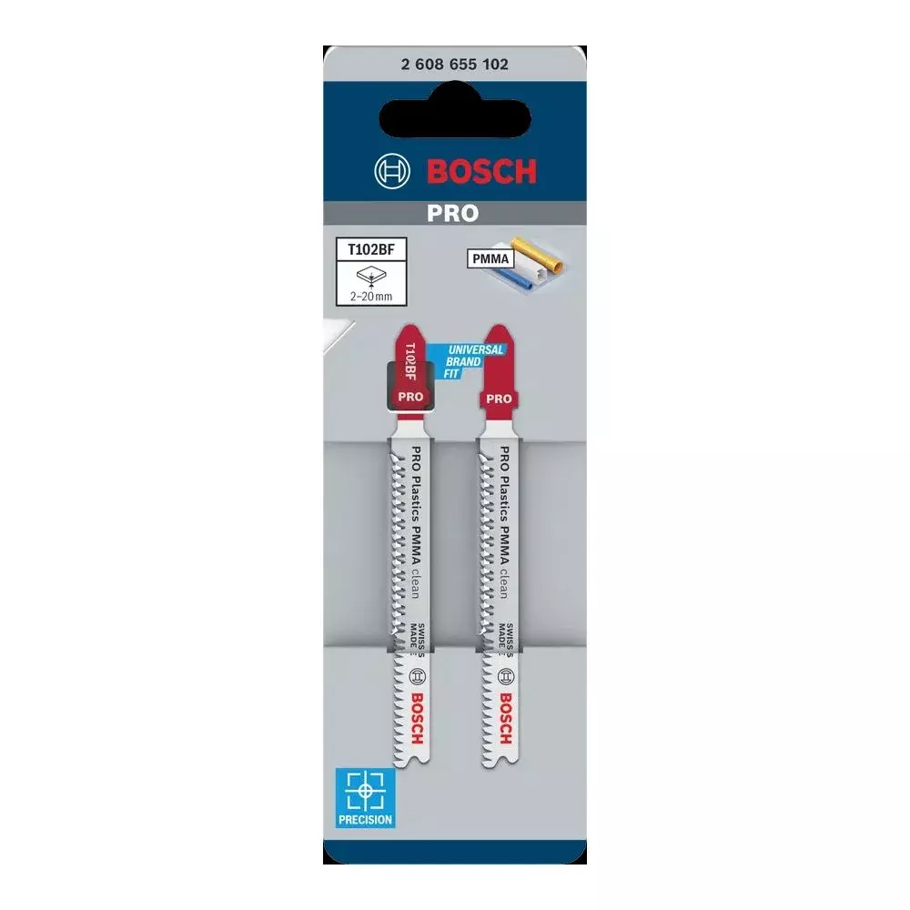 Lamina Tico Tico Encaixe Universal 2pcs Para Placa de Pmma BI 92MM Bosch T102BF