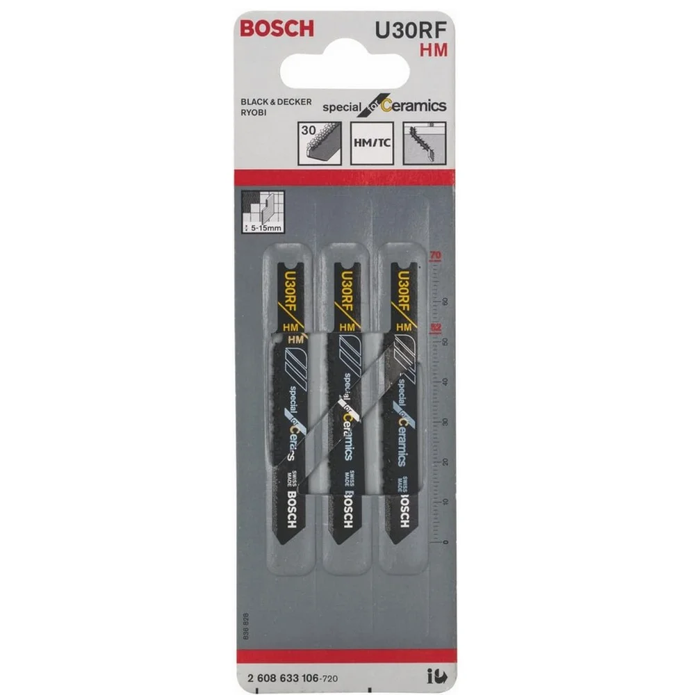Lamina Tico Tico Encaixe Universal 3pcs Para Amianto WID 50MM Bosch U30