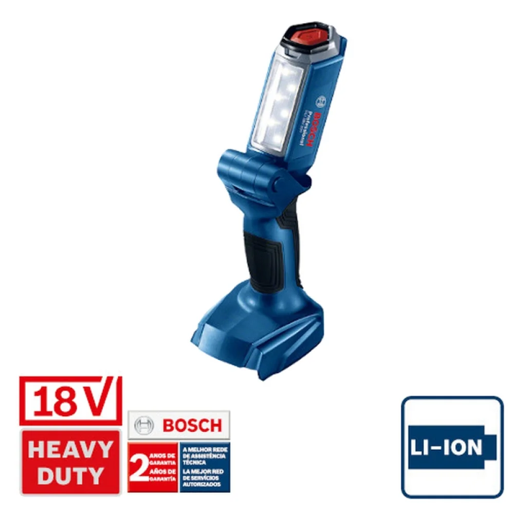 Lanterna de Led a Bateria 18v 300 Lumens Sem Carregador e Bateria 6 LEDS Bosch GLI 18V-300
