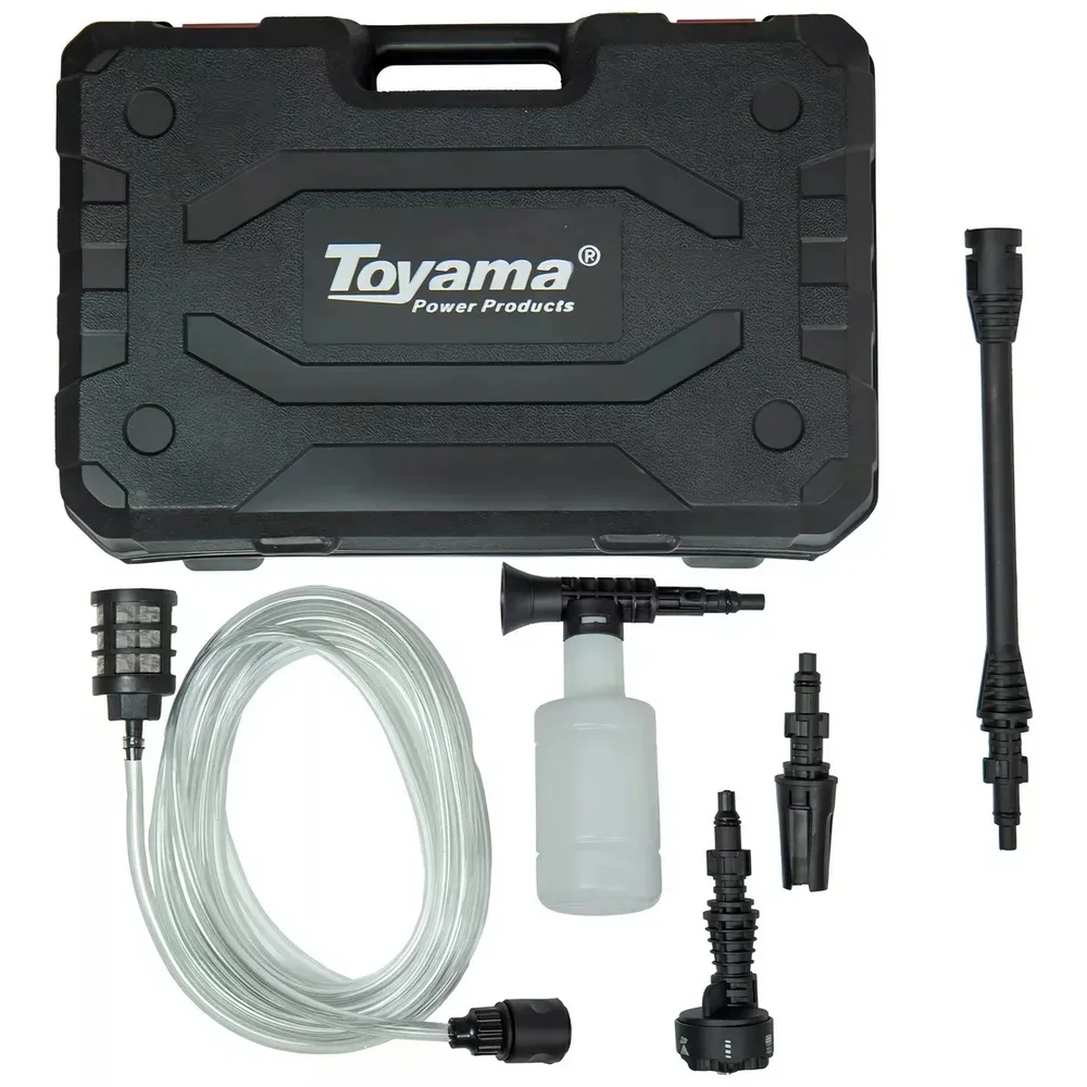 Lavadora de Alta Pressao a Bateria 18V Com Maleta Carregador 1 Bateria 4AH e Acessorios 362PSI Bivolt Toyama TBT18HPW25-KC