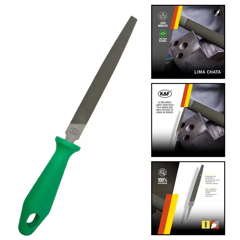 Lima Chata Bastarda com Cabo 8" Kf/Nicholson 3580BC