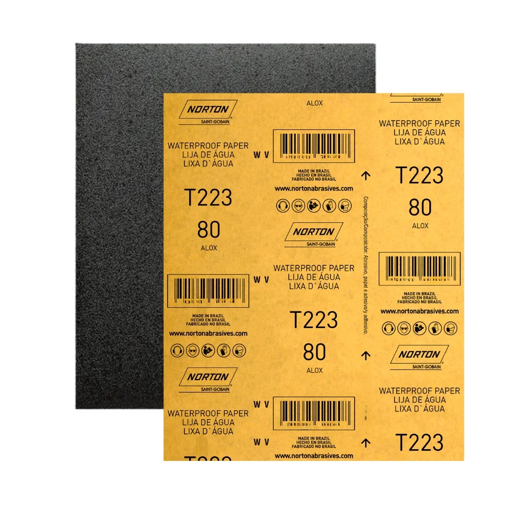 Lixa D'agua Oxido de Aluminio G80 Norton T223