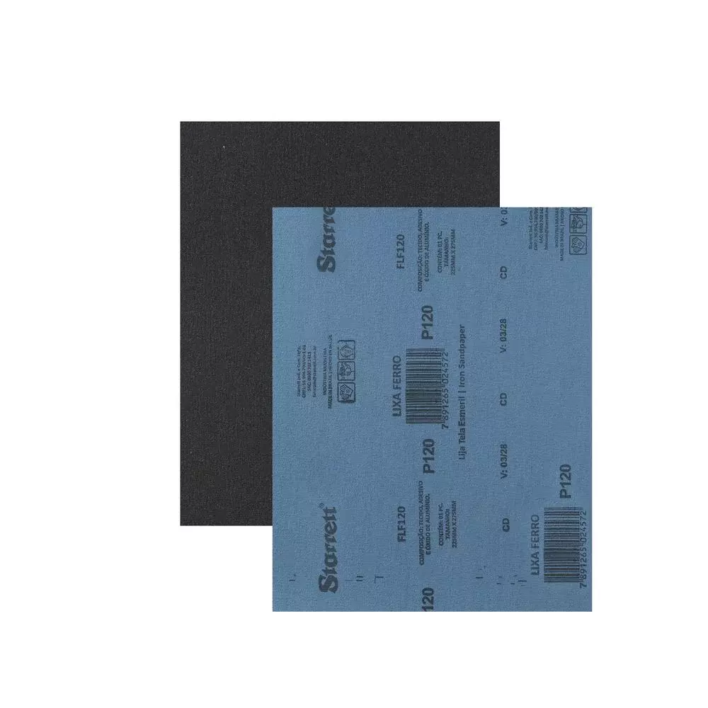 Lixa para Ferro Oxido de Aluminio G120 Starrett FLF120