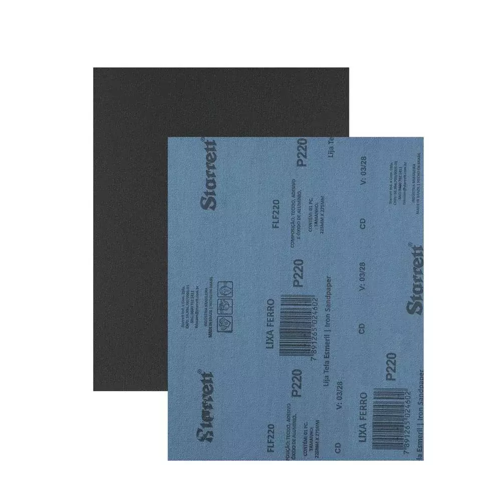 Lixa para Ferro Oxido de Aluminio G220 Starrett FLF220