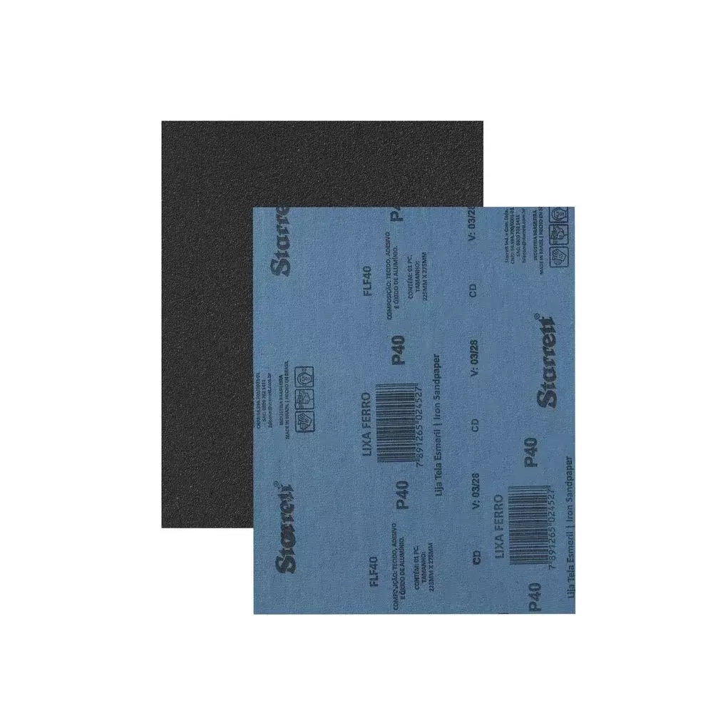 Lixa para Ferro Oxido de Aluminio G40 Starrett FLF40