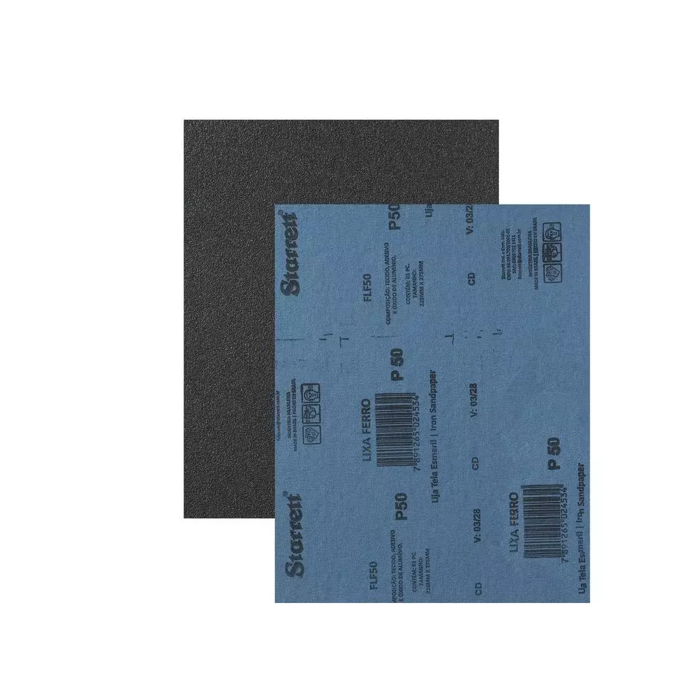Lixa para Ferro Oxido de Aluminio G50 Starrett FLF50