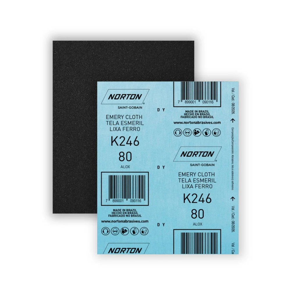 Lixa para Ferro Oxido de Aluminio G80 Norton K246