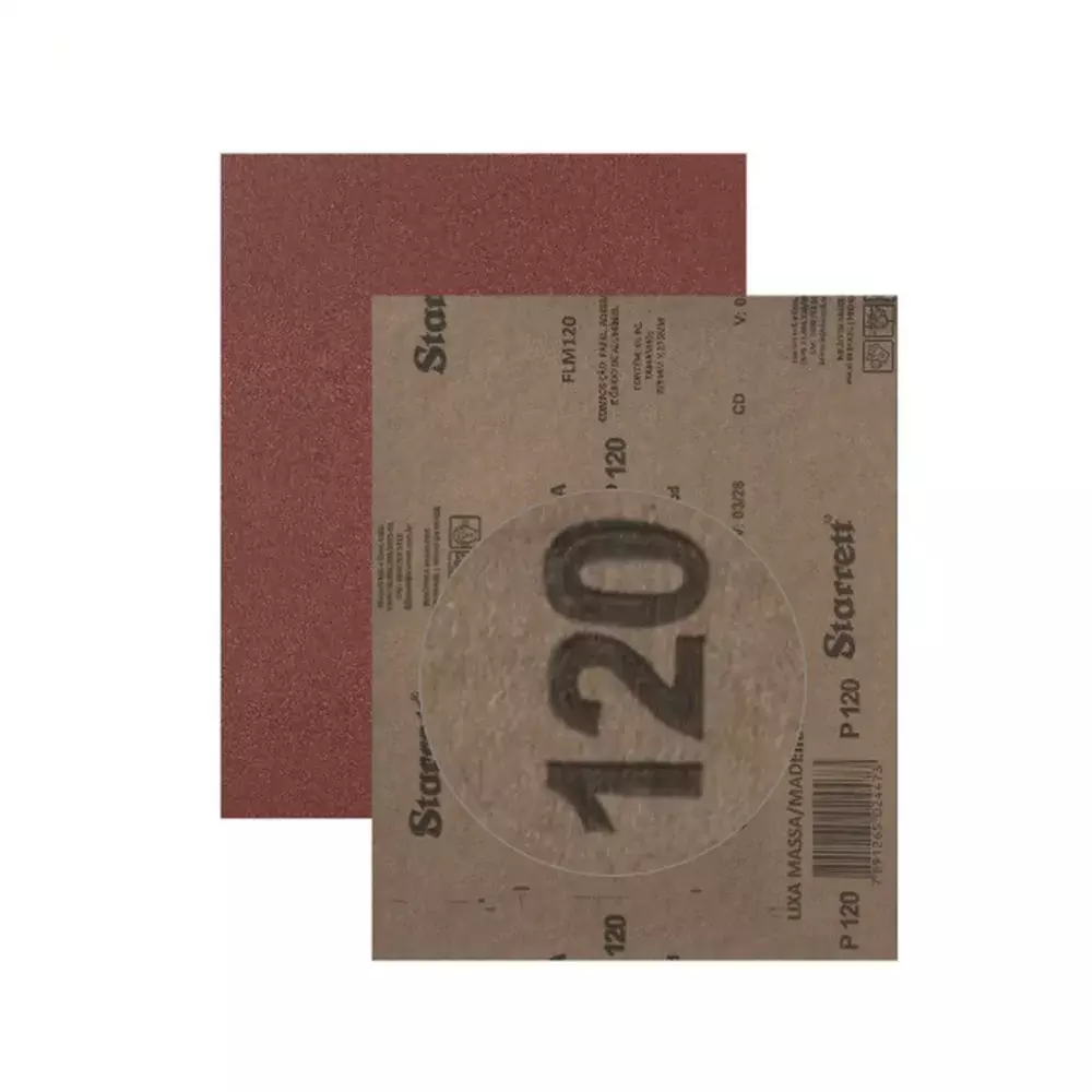 Lixa para Madeira Massa Oxido de Aluminio G120 Starrett FLM120