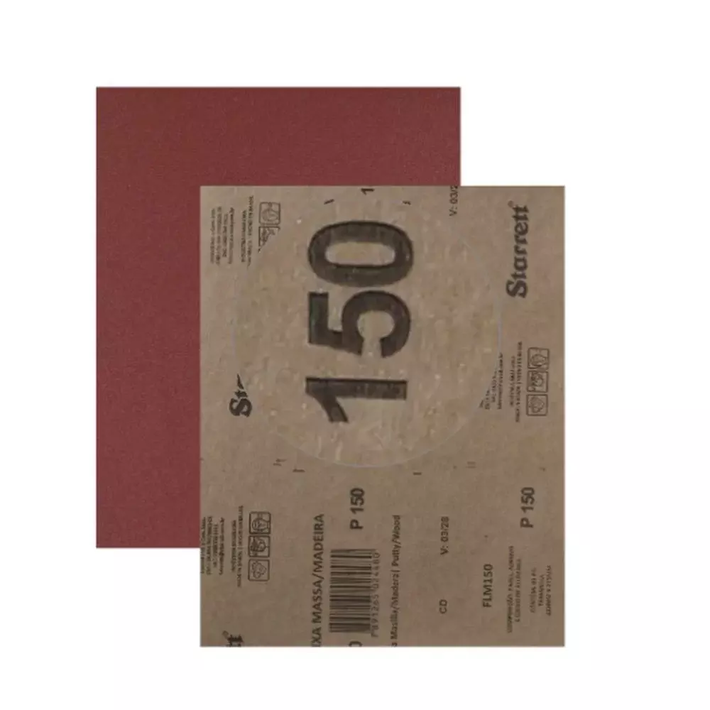 Lixa para Madeira Massa Oxido de Aluminio G150 Starrett FLM150