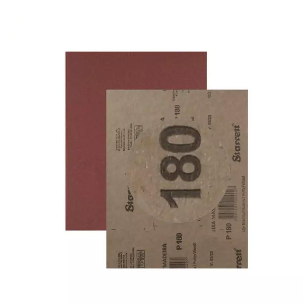 Lixa para Madeira Massa Oxido de Aluminio G180 Starrett FLM180
