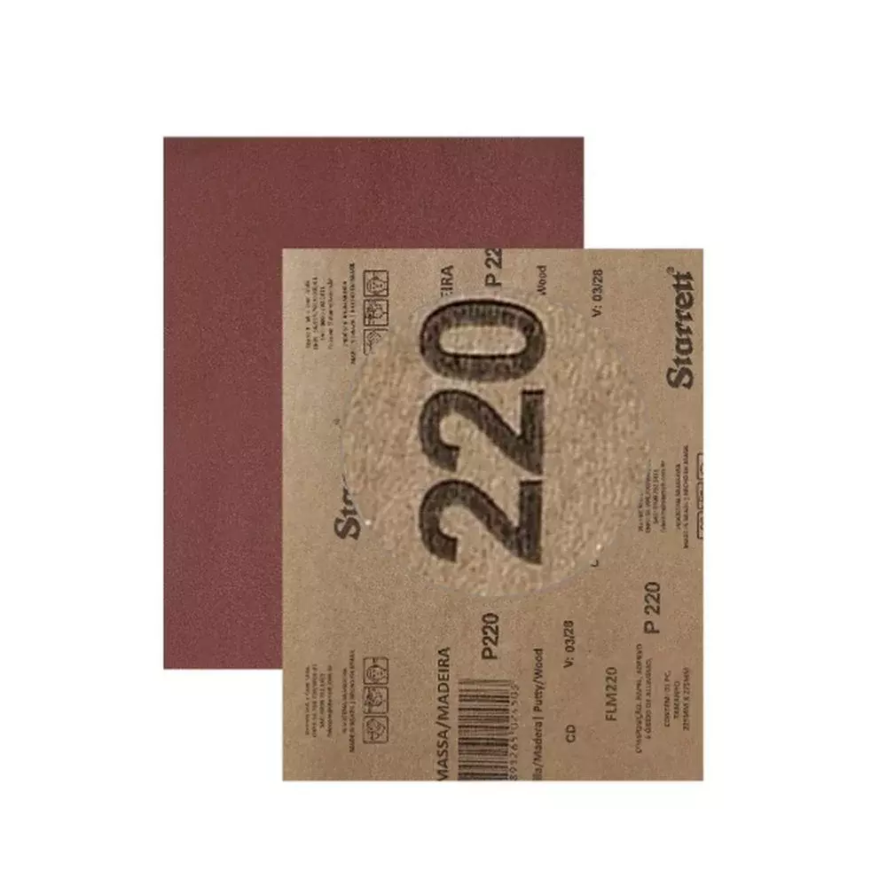 Lixa para Madeira Massa Oxido de Aluminio G220 Starrett FLM220