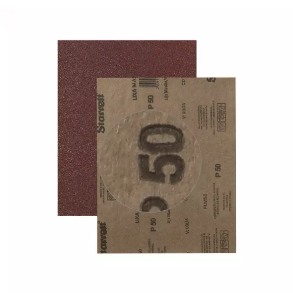 Lixa para Madeira Massa Oxido de Aluminio G50 Starrett FLM50