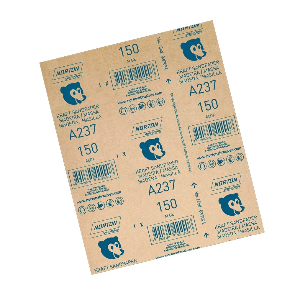 Lixa para Madeira Oxido de Aluminio G150 Norton A237