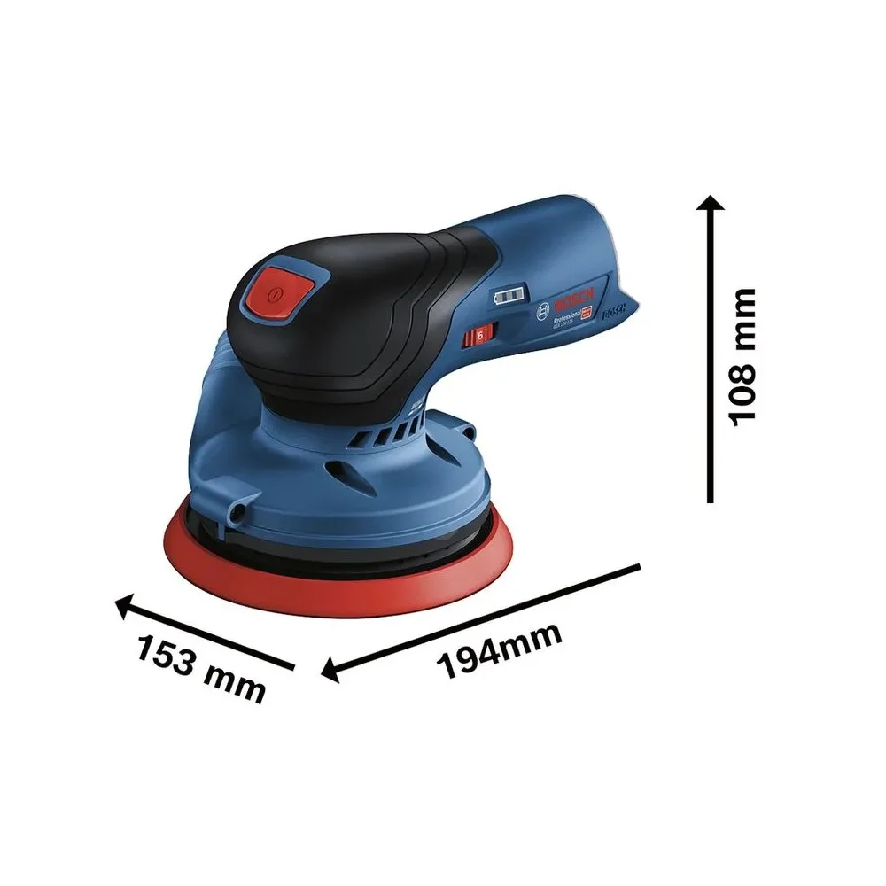 Lixadeira Roto Orbital a Bateria 12V Sem Carregador e Bateria 5"-125MM Bosch GEX 12V-125