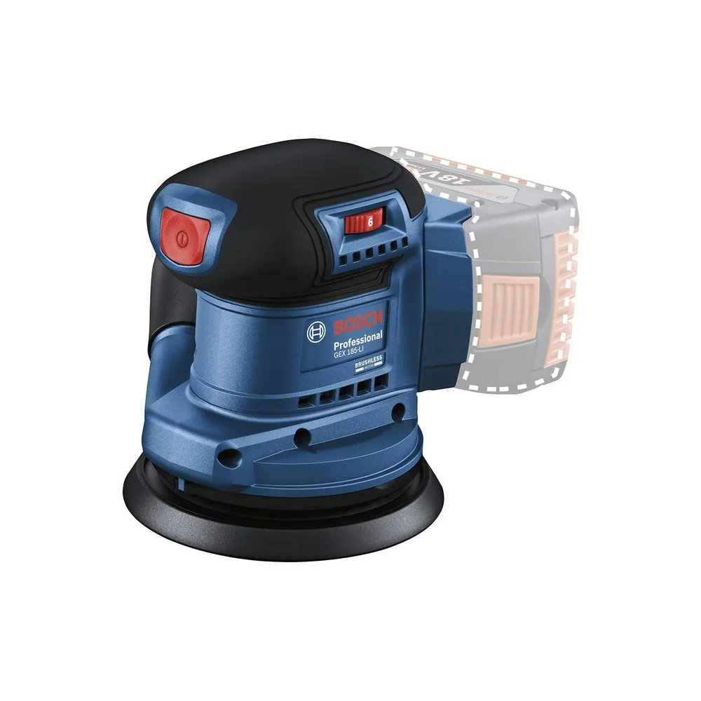 Lixadeira Roto Orbital a Bateria 18v Brushless Sem Carregador e Bateria 5"-125MM Bosch GEX 185-LI