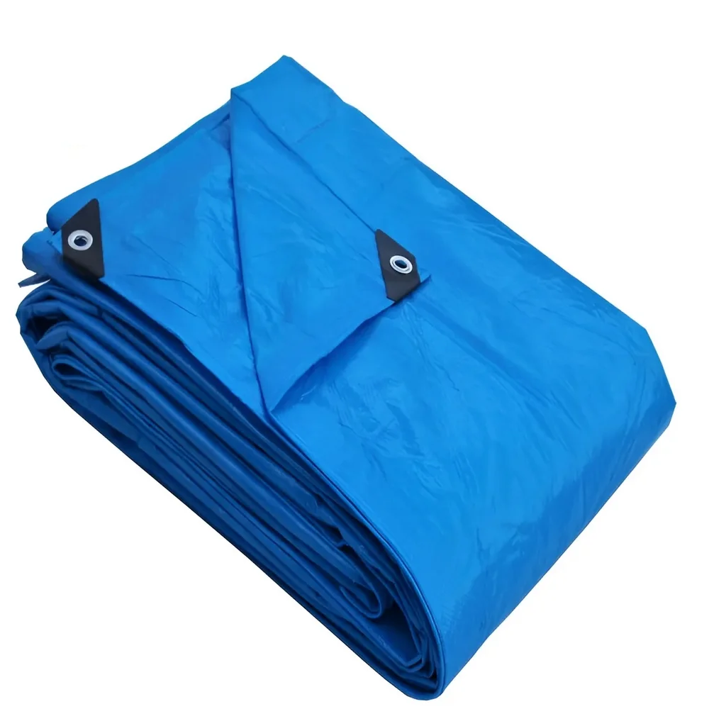 Lona de Polietileno Azul Com Ilhos Metalico 4X4M Rexon 100 MICRAS