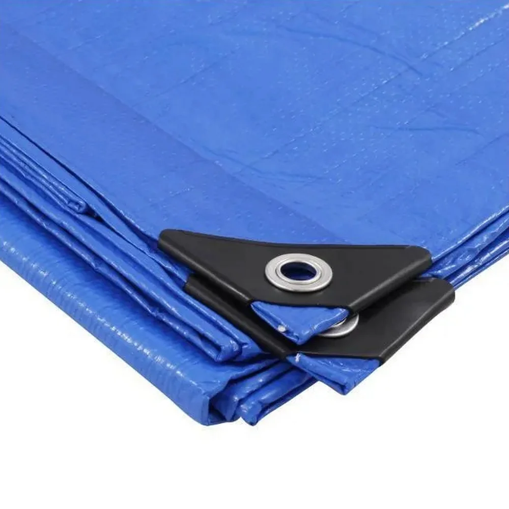Lona de Polietileno Azul Com Ilhos Metalico 4X4M Rexon 100 MICRAS