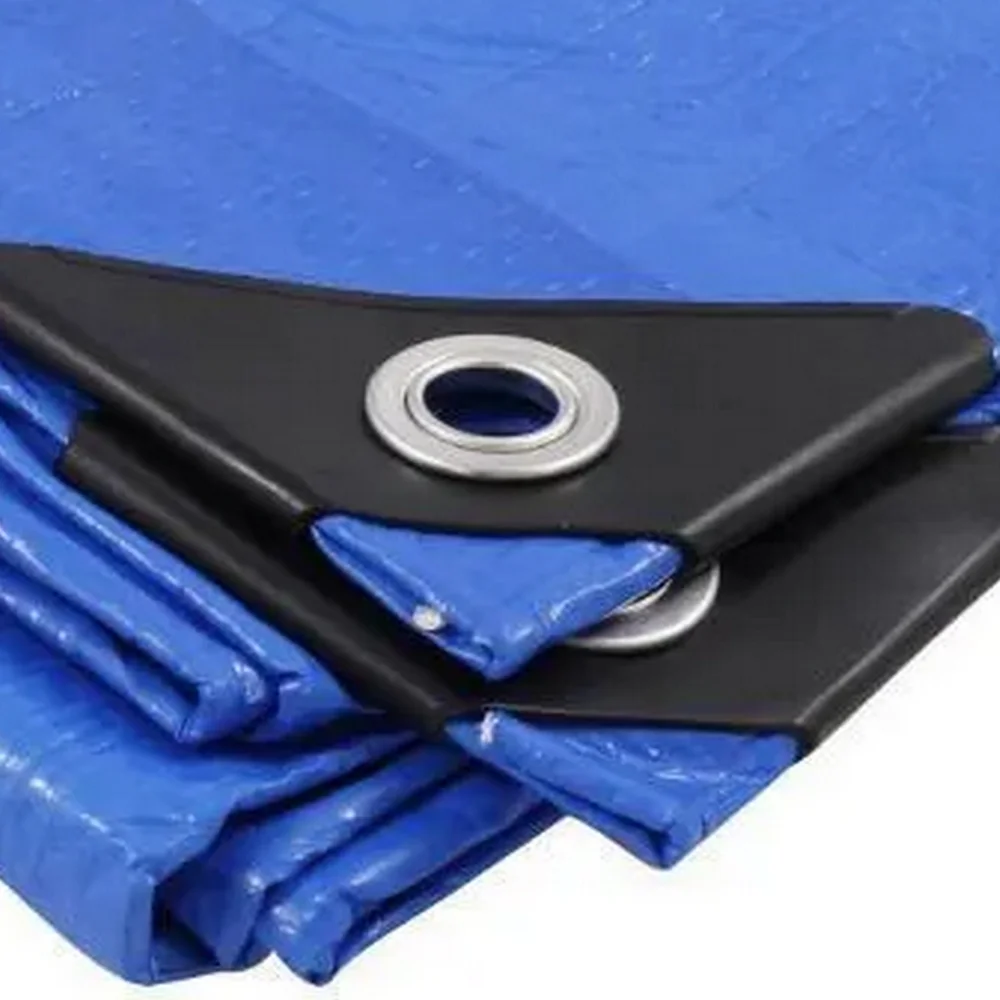 Lona de Polietileno Azul Com Ilhos Metalico 4X4M Rexon 100 MICRAS