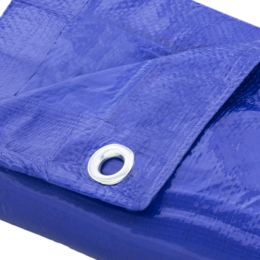 Lona de Polietileno Azul Com Ilhos Metalico 4X4M Thompson 1216