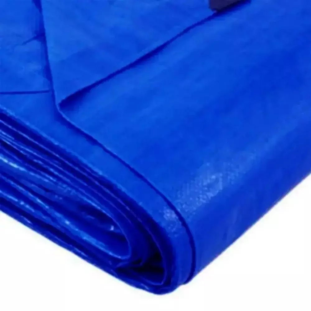 Lona de Polietileno Azul Com Ilhos Metalico 6X8M Rexon 100 MICRAS