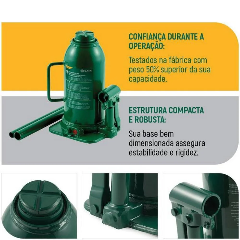 Macaco Hidraulico Garrafa 16T Sata ST97807ASC