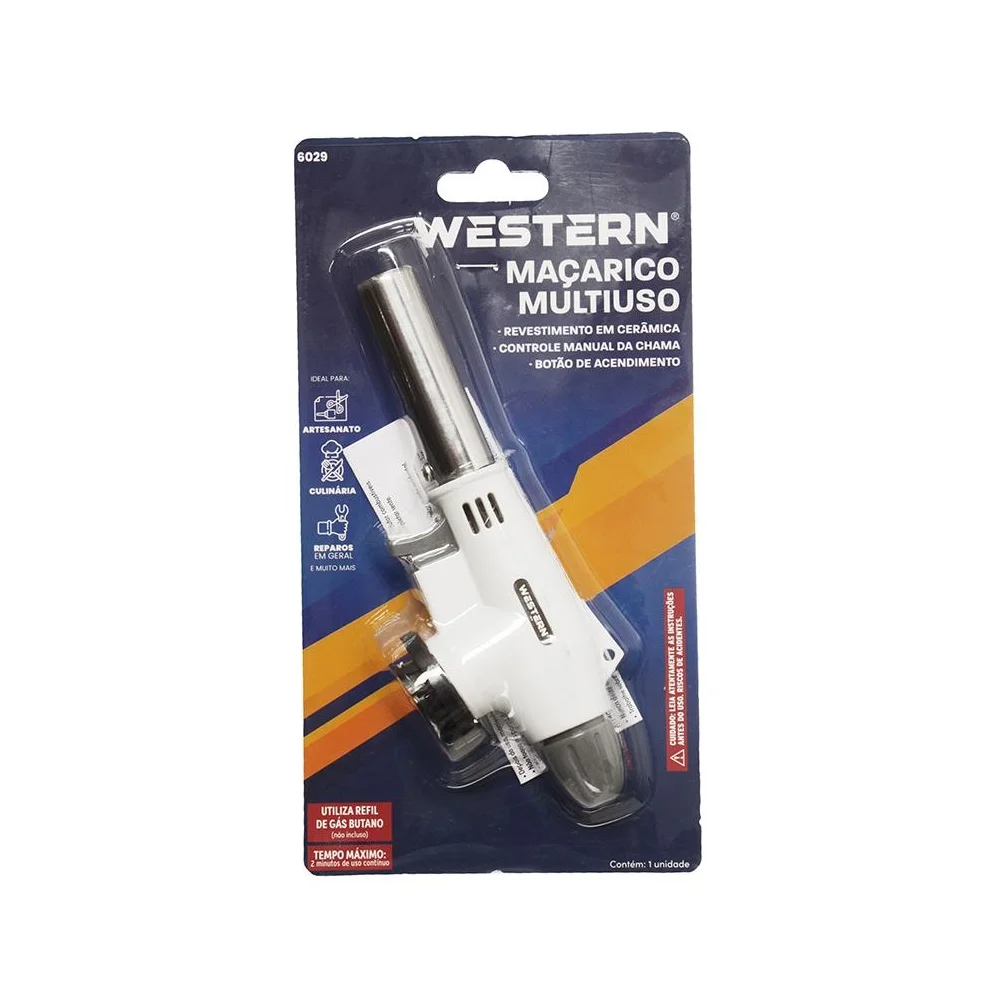 Macarico a Gas Portatil NAO Acompanha Cilindro Western 6019